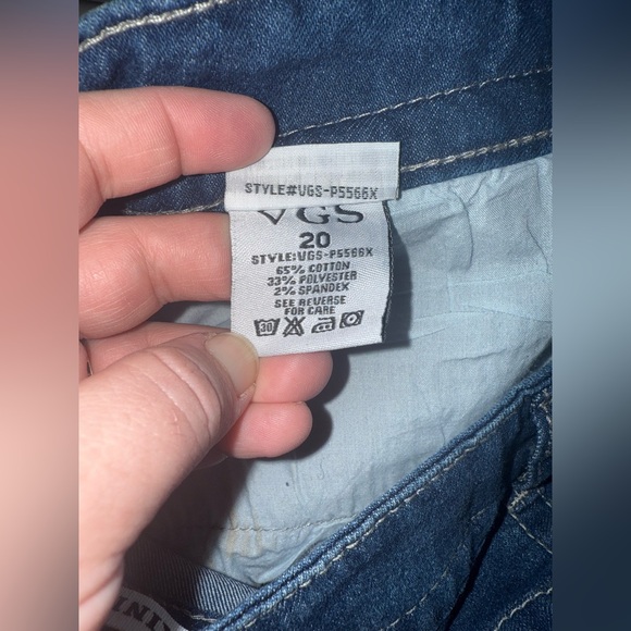 VGS Skinny Jeans Size 20 Embellished Pocket Bling Stretch Denim new with tags - Picture 11 of 13